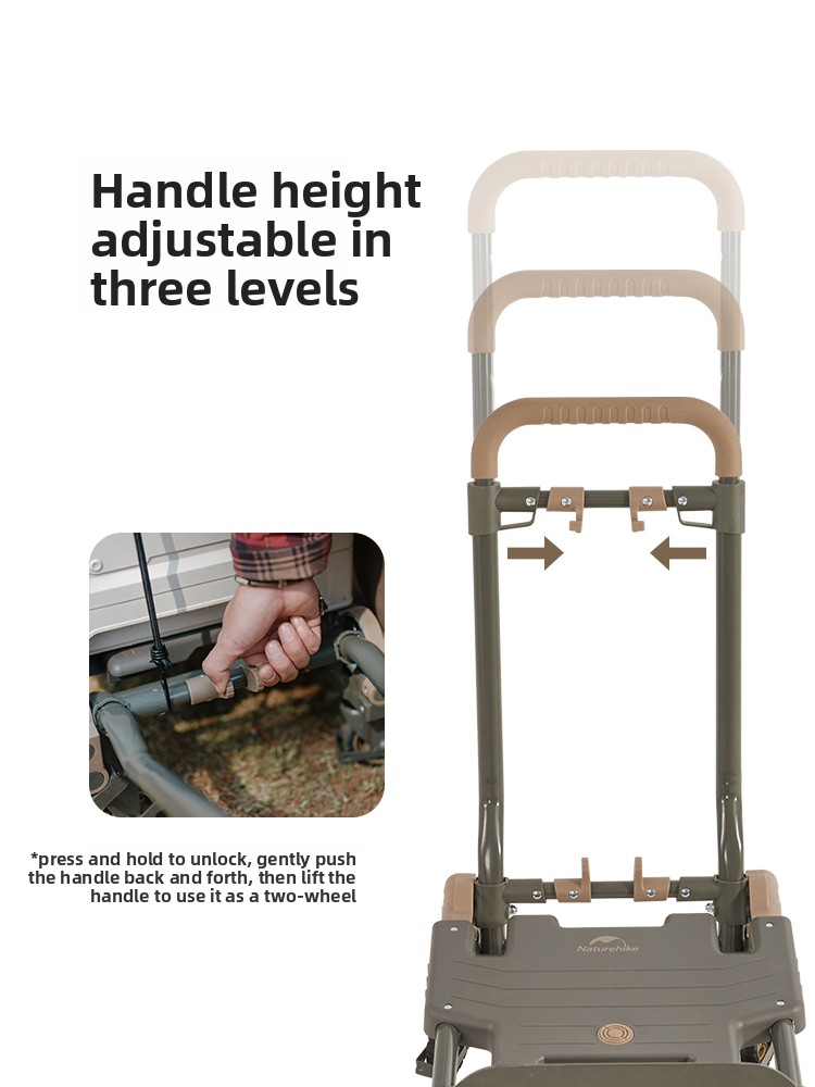 Carrinho Dobrável 2 em 1 Natur - Outdoor Camping Trolley avaliação e preço